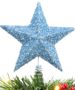 Christmas Concepts® 28cm Sparkly Tree Top Star - Luxury Christmas Decorations (Ice Blue)