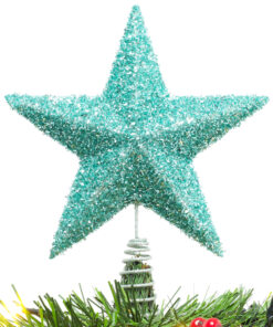 Christmas Concepts® 28cm Sparkly Tree Top Star - Luxury Christmas Decorations (Mint Green)