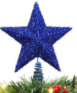 Christmas Concepts® 28cm Sparkly Tree Top Star - Luxury Christmas Decorations (Royal Blue)