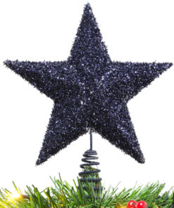 Christmas Concepts® 28cm Sparkly Tree Top Star - Luxury Christmas Decorations (Midnight Blue)