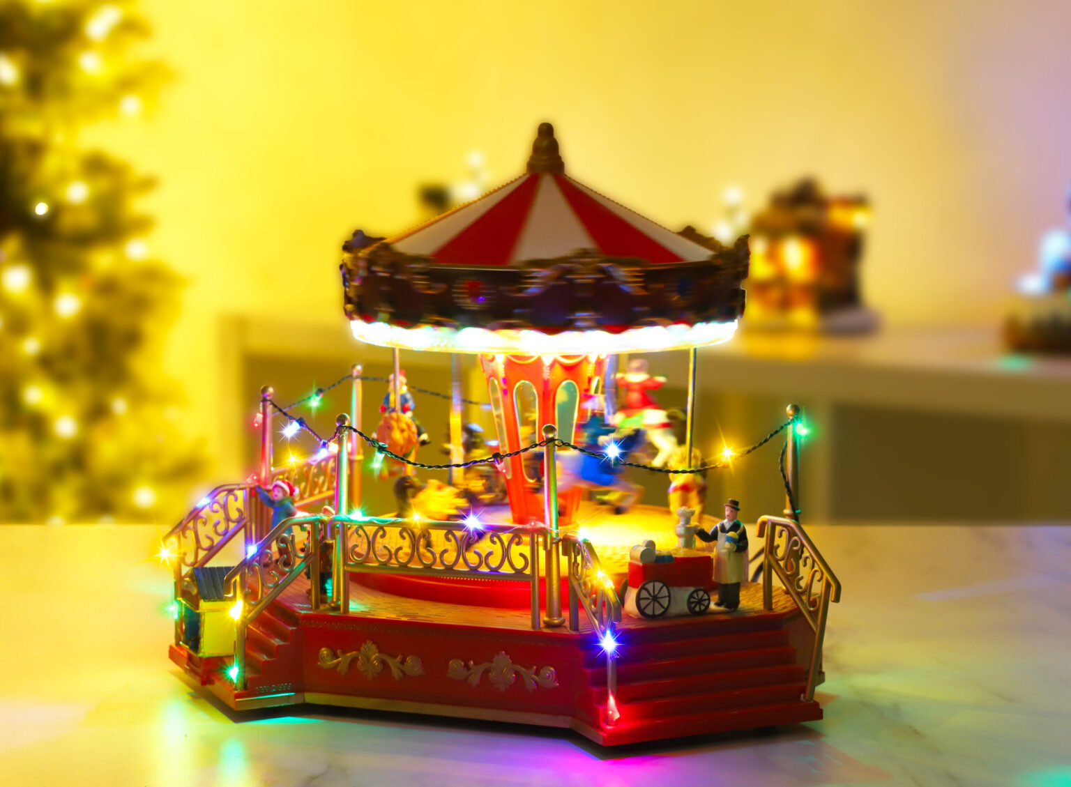 Christmas Concepts® 40cm Animated Christmas Carousel with Multi