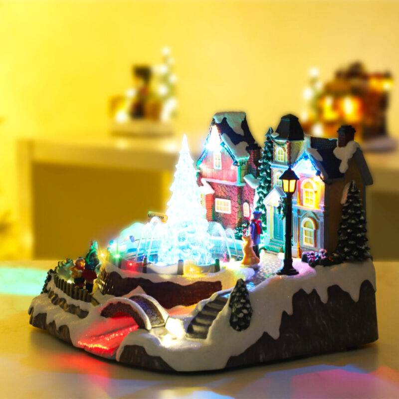 Christmas Concepts® 27cm LED Light Up Village Scene with Real Water