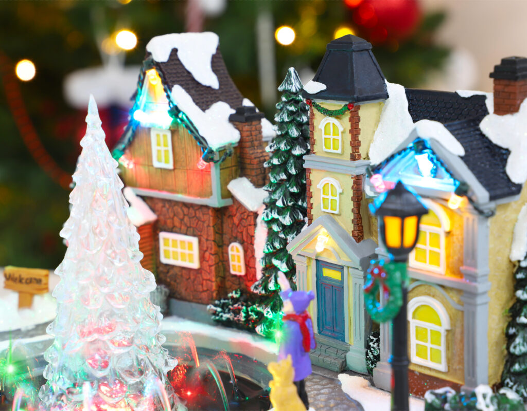 Christmas Concepts® 27cm LED Light Up Village Scene with Real Water