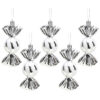 Christmas Concepts® Pack of 5-110mm Large Sweet Shaped Baubles - Shiny & Glitter Decorated - Christmas Baubles (Silver)
