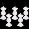 Christmas Concepts® Pack of 5-110mm Large Sweet Shaped Baubles - Shiny & Glitter Decorated - Christmas Baubles (White)