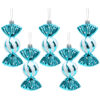 Christmas Concepts® Pack of 5-110mm Large Sweet Shaped Baubles - Shiny & Glitter Decorated - Christmas Baubles (Turquoise)