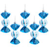 Christmas Concepts® Pack of 5-110mm Large Sweet Shaped Baubles - Shiny & Glitter Decorated - Christmas Baubles (Royal Blue)