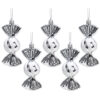 Christmas Concepts® Pack of 5-110mm Large Sweet Shaped Baubles - Shiny & Glitter Decorated - Christmas Baubles (Graphite)