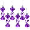 Christmas Concepts® Pack of 6-8cm Mini Sweet Shaped Baubles – Shiny & Glitter Decorated – Christmas Tree Decorations (Purple)
