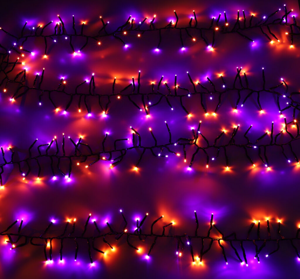 Christmas Concepts® 500 6M/20FT Orange/Purple LED Cluster Lights with 8