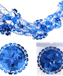 Christmas Concepts® 9ft x 1ft Large Round Foil Garland Festive Hanging Decorations – Christmas Trimming (Royal Blue)