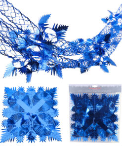Christmas Concepts® 9ft x 1ft Large Square Foil Garland Festive Hanging Decoration – Christmas Trimming (Royal Blue)