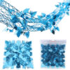 Christmas Concepts® 9ft x 1ft Large Square Foil Garland Festive Hanging Decoration – Christmas Trimming (Turquoise)