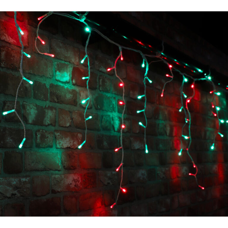 Christmas Concepts® 720 23.8m/78ft Red/Green LED Snowing Icicle Lights