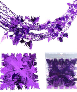 Christmas Concepts® 9ft x 1ft Large Square Foil Garland Festive Hanging Decoration – Christmas Trimming (Purple)