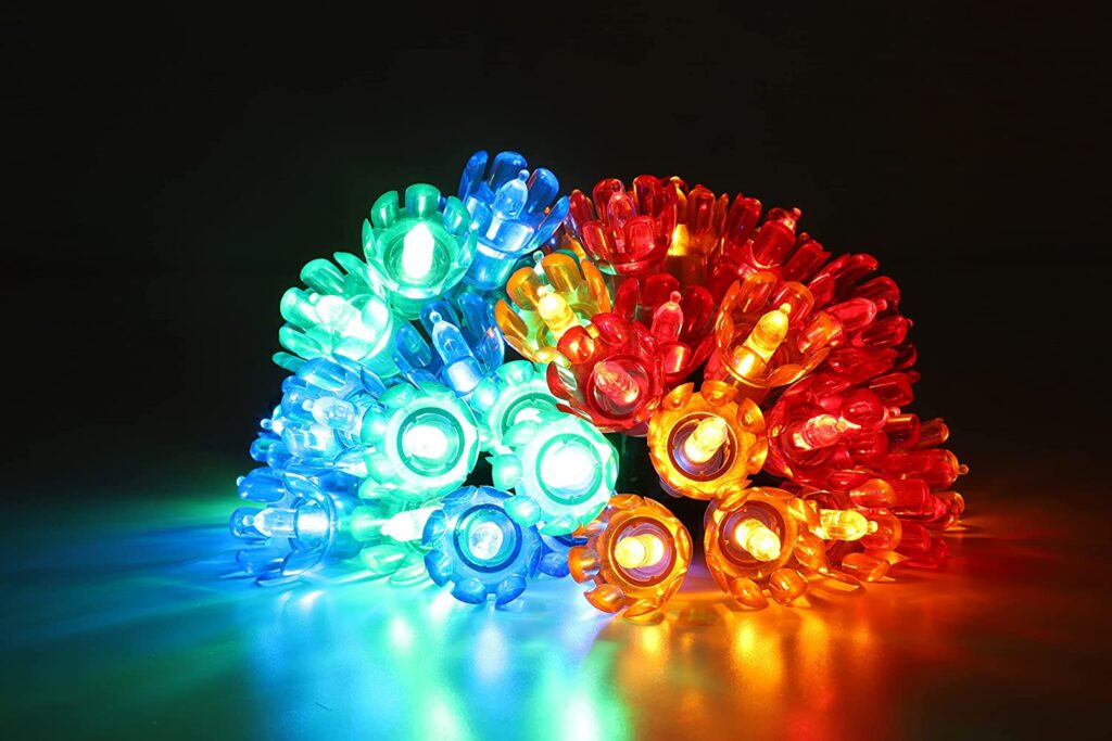 Christmas Concepts® 40 4m/13ft LED Retro Multi Coloured Petal String