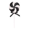 36cm Giant Sparkly Sequin Lollipop Christmas Decoration - Black & White – Christmas Tree Ornaments