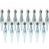 Christmas Concepts® Pack Of 15-8.5cm Droplet Baubles - Matte & Glitter Design - Christmas Baubles (Ice Blue)