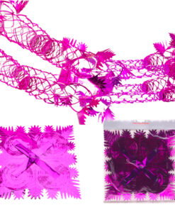 16” (1.3ft) Large Foil 3D Star Hanging Decoration – Christmas Trimming (Hot Pink)