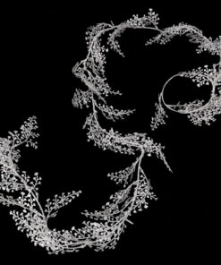 Christmas Concepts® 1.8m (6ft) Silver Glitter Leaf Garland - Floral Party Décor - Christmas Tree Decorations