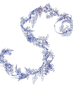 Christmas Concepts® 1.8m (6ft) Royal Blue Glitter Leaf Garland - Floral Party Décor