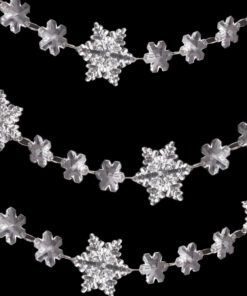 Christmas Concepts® 1.3m (4ft) Transparent Snowflake Garland - Winter Wonderland Christmas Decorations