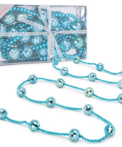 Christmas Concepts® 1.8m (5ft 9") Blue Mirror Bauble Bead Garland - Party & Christmas Decorations