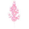 40cm (16") Cupcake & Donut Candy Theme Glittery Christmas Tree Pick - DIY Garland/Wreath/Flower Arrangements - Christmas Stem Ornaments (Pink)