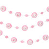 1.5m (4ft 9") Sparkly Donut Garland With Sprinkles & Iridescent Glitter - Candy Theme Birthday/Christmas Decorations