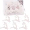Christmas Concepts®100mm (4") Pack Of 6 Glittery Reindeer Baubles - Christmas Tree Decorations (White)