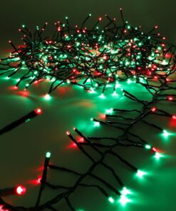 Christmas Concepts® 1000 12M/40FT Red and Green LED Cluster Lights with 8 Function Controller - Indoor/Outdoor - Energy Efficient A++ - Christmas Lights