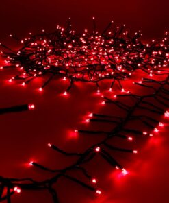 Christmas Concepts® 1000 12M/40FT Red LED Cluster Lights with 8 Function Controller - Indoor/Outdoor - Energy Efficient A++ - Christmas Lights